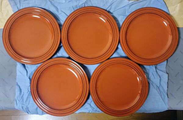京漆匠 象彦 根来塗 銘々皿 5客セット パン皿 木製 漆器