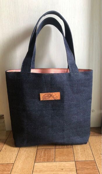 ハンドメイド シンプルトートバッグ デニム