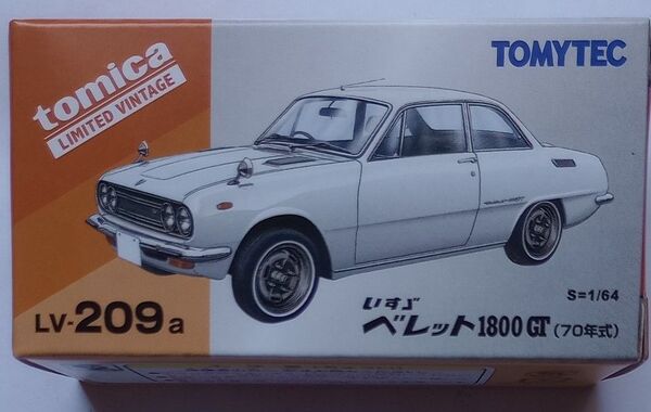 LV-209a トミカリミテッドヴィンテージ いすゞ ベレット 1800GT (白) 70年式