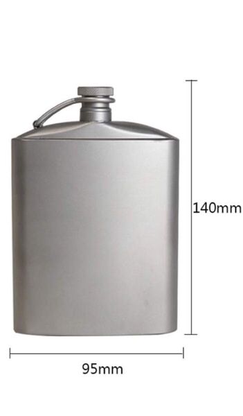 【新品未使用】Irfora ヒップフラスコ 超軽量チタン製 200ml