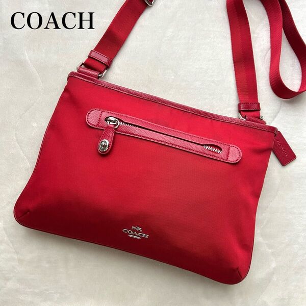 COACH コーチ ショルダーバッグ 赤
