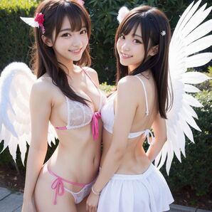 A4 プレミアム AI 美女 天使 エンジェル コスプレ ポスター A4サイズ