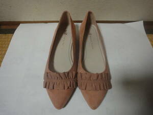  unused ORiental TRaffic frill attaching suede material ballet shoes large size 41(26 about )