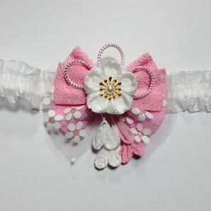 241 ヘアバンド ベビークリップ 髪飾り お宮参り 百日祝い つまみ細工