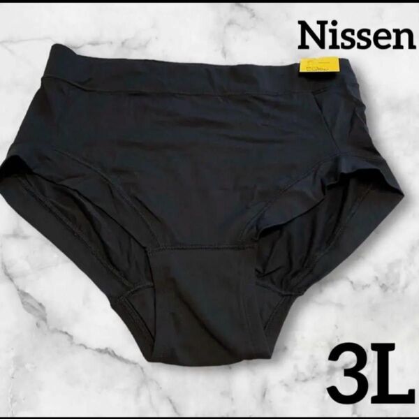 【新品 3L】Nissen ブラック ニッセン ショーツ 大きいサイズ