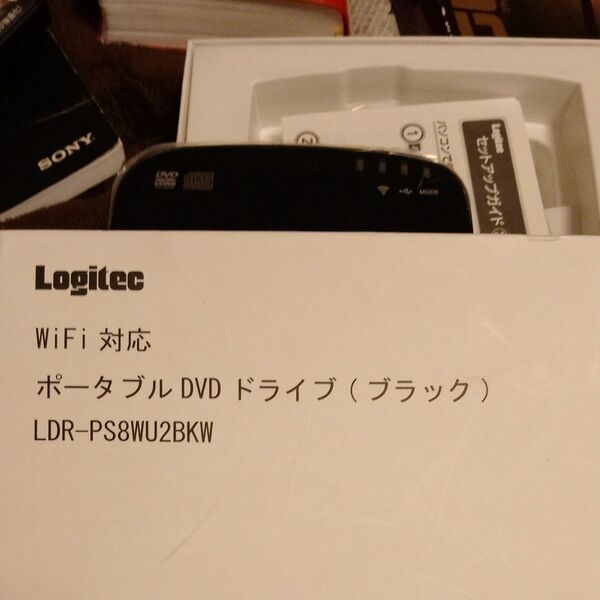 Logitec ポータブルDVDドライブ LDR-PS8WU2BKW WiFi対応 ブラック