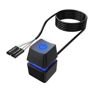 LEDライト コンピューター デスクトップ pcケース 電源ボタン 1.8メートル延長線