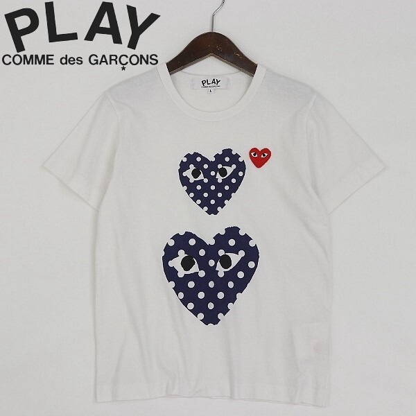 PLAY COMME des GARÇONS ハート型のドットTシャツ S - メルカリ