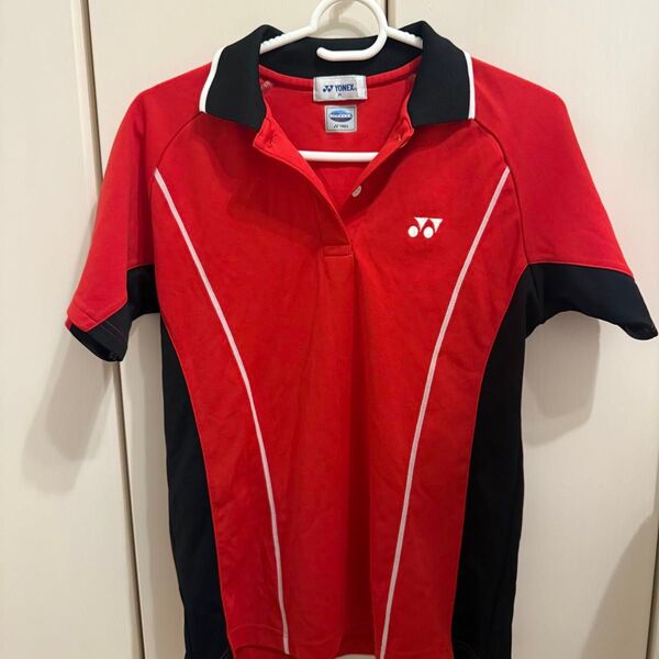 YONEX ポロシャツ レディース 赤×黒 Mサイズ