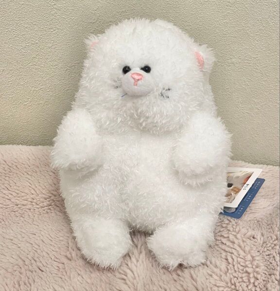 【新品タグ付き】今日は月曜日 ねこのきぶん ぬいぐるみ しろねこ
