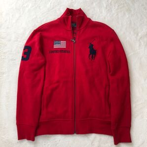 ポロ ラルフローレン ジップアップジャケット レッド