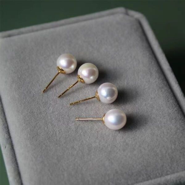 8mm パール風 ピアス 一粒 卒業式 入学式 シンプル 韓国 フォーマル
