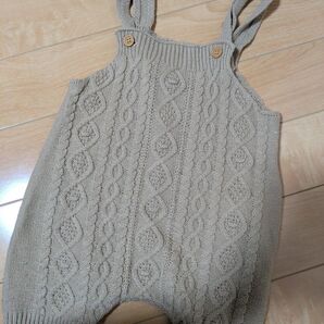 95.新品タグ付 ニットロンパース ニットサロペット 韓国服向け テータテート futafuta バースデイ しまむら