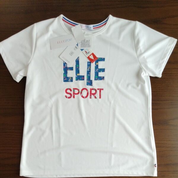 ELLE SPORT 半袖Tシャツ スポーツウェア ホワイト系 レディースXL