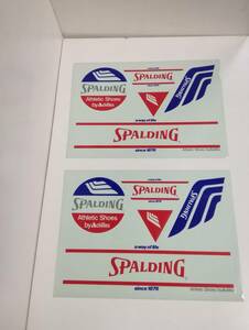 スポルディング SPALDING　by　Achilles　80年代ノベルティ「ステッカー・シール」ロゴマーク　二枚セット　c-1
