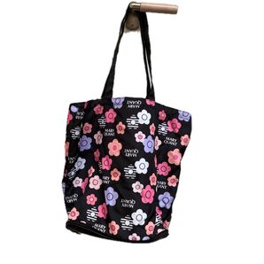 【MARY QUANT】エコバッグブラック系デイジー柄
