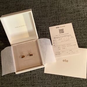新品 ete エテ シンプリファイ プレート ピアス K10