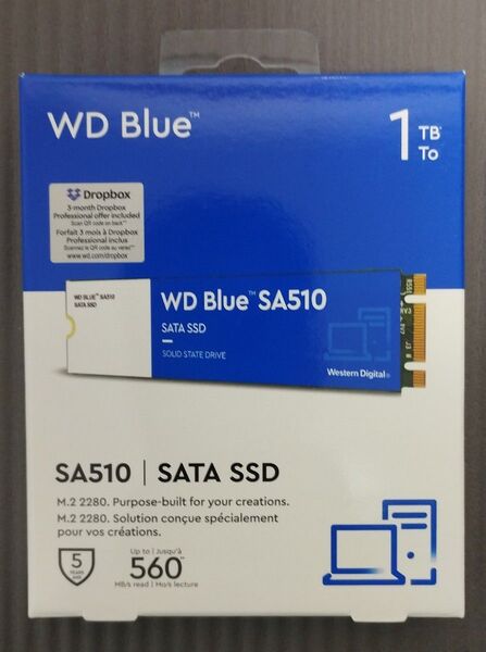 【新品・未使用】 WD Blue M.2 SSD 1TB SA510