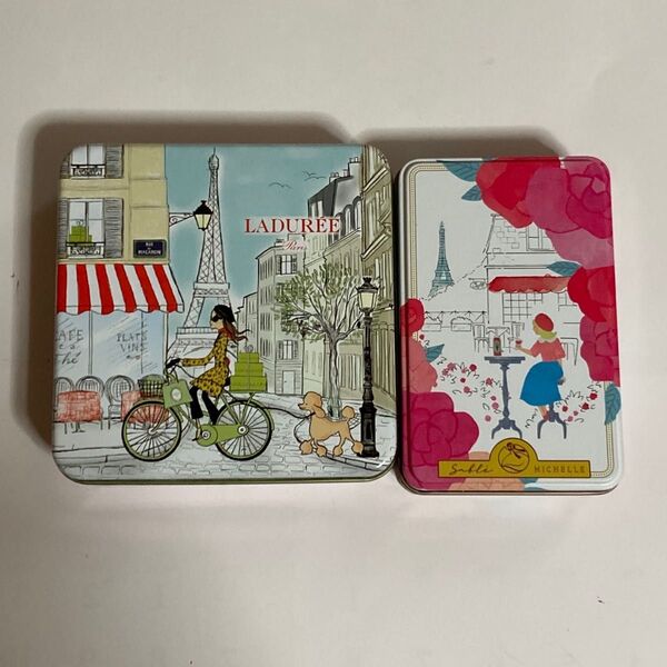 ラデュレ、サブレミシェル LADUREE Sabl MICHELLE 空き缶 2個セット