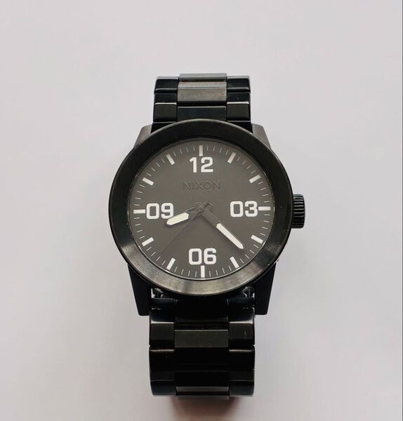 Nixon 腕時計 メンズ ブラック オールブラック シンプル おしゃれ クール 黒色 ウォッチ カジュアル ビジネス アナログ
