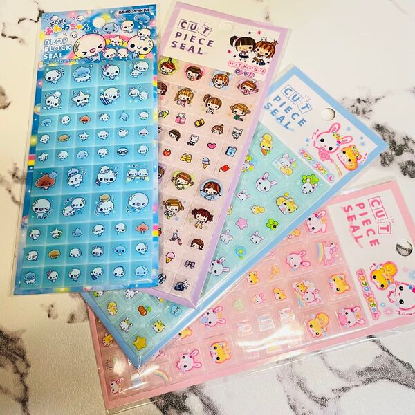 シール ステッカー レトロ クラックス 平成 フワフワらびちゃん ぷくぷくあわわちゃん タイルシール 新品
