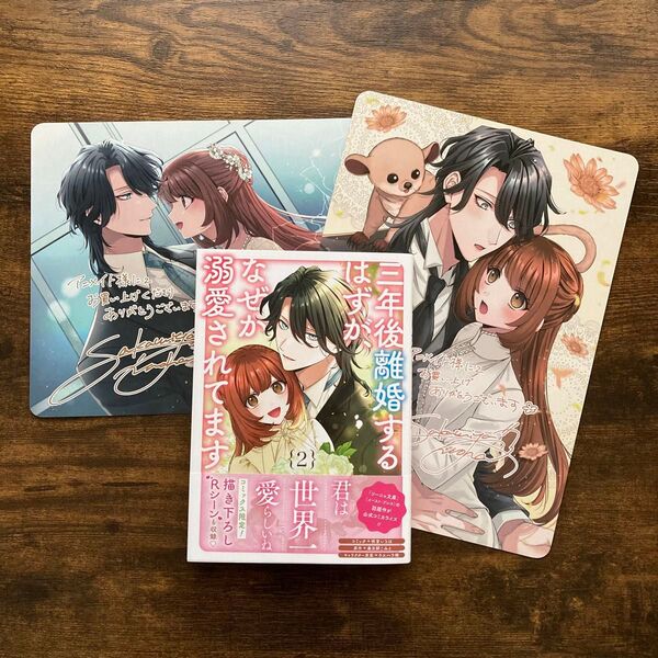 三年後離婚するはずが、なぜか溺愛されてます 2 & 1 アニメイト B5 SSビジュアルボード 咲宮いろは 春日部こみと ゼロサム