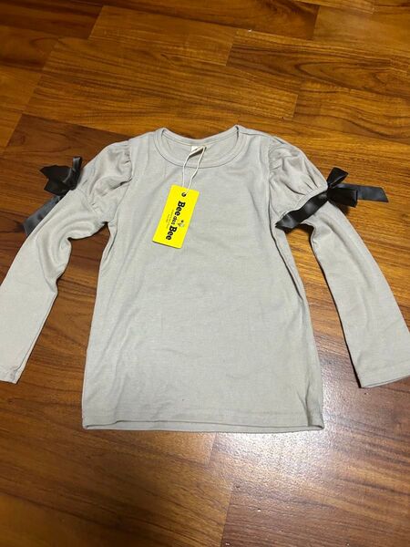 Bee des Bee キッズ 長袖Tシャツ リボン グレー 未使用