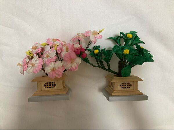 【新品、未使用品】雛人形 雛道具 花飾り 盛花 桜橘