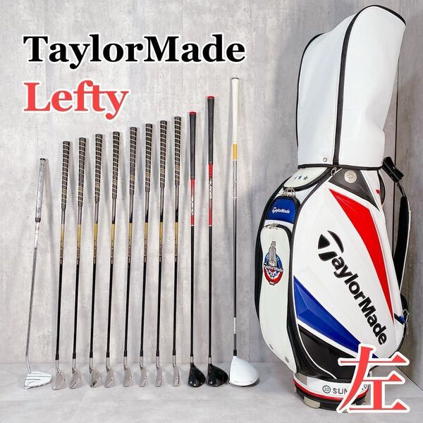 W350【左利き】TaylorMade DUNLOP メンズ ゴルフ クラブセット 13点 レフティ 左 テーラーメイド