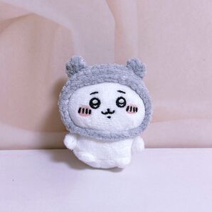 くま耳の帽子 グレー ちいかわ お座りぬいぐるみ 服 ハンドメイド 編み物