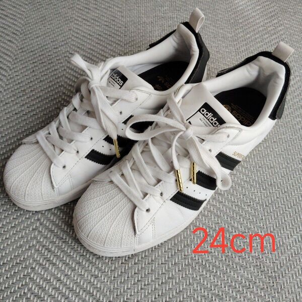 adidas スニーカー TOKYO 24cm ホワイト/ブラック レディース スーパースター