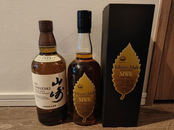 サントリー 山崎 シングルモルト イチローズモルト MWR ミズナラ 700ml 2本セット