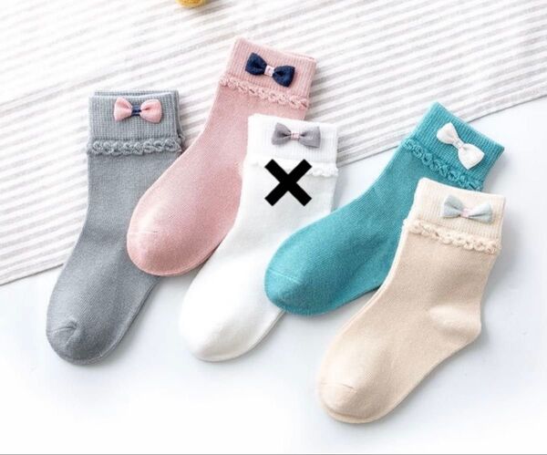キッズ 靴下 子供ソックス 登園通学 発表会 リボン 綿 可愛い 女の子 18cm~23.5cm 4色セット