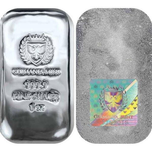 銀貨 ジャーマニアミント ヤヌスの神デザイン キャストバー 1オンス 1oz 純銀