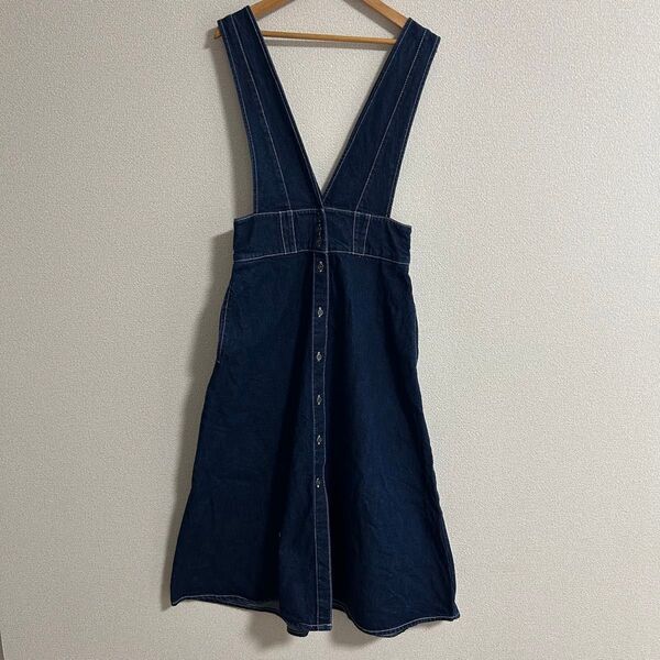 ZARA デニム ジャンパースカート ジャンスカ