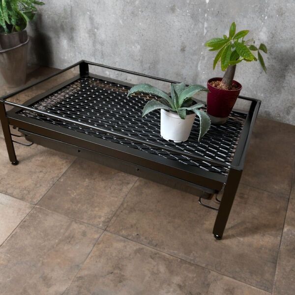 メッシュプランターラック 60cm x 40cm 受け皿付き