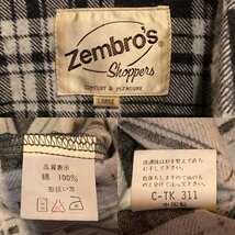 メンズ シャツ アメカジの必須! Zembro's ゼムブロス 長袖 チェック 柄 ネル アメカジ ブラック ホワイト FB237LP / L レターパック発送可_画像4