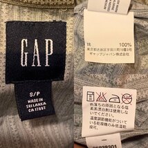 メンズ シャツ おしゃれ ♪ GAP ギャップ ウエスタン 長袖 ストライプ 柄 グレー 小さいサイズ FB366LPL/ S レターパックライト発送可_画像4