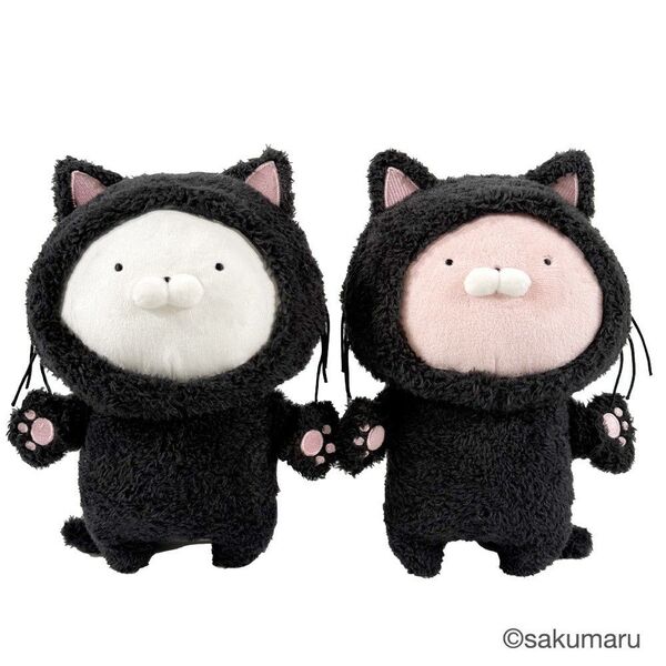 うさまる 黒猫2体セット ぬいぐるみ