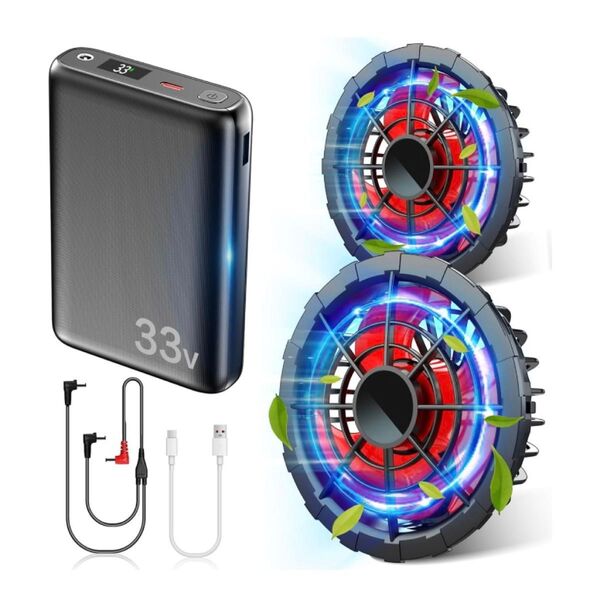 空調作業服 ファンバッテリーセット 33V 26000mAh 大容量 熱中症