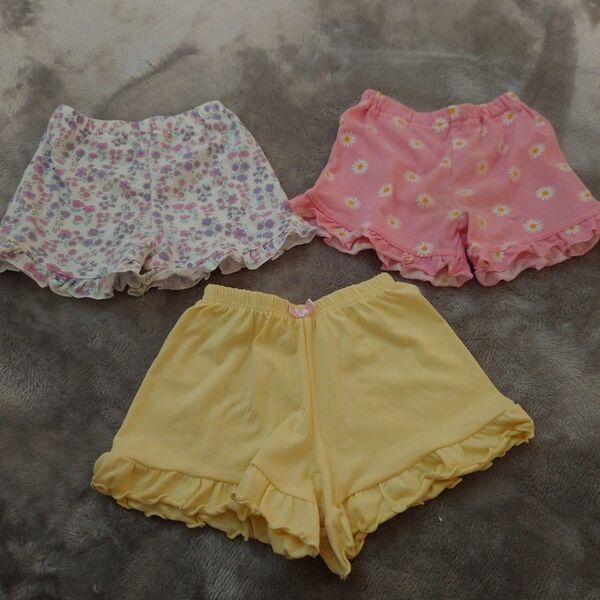 女の子用 ショートパンツ 3枚セット