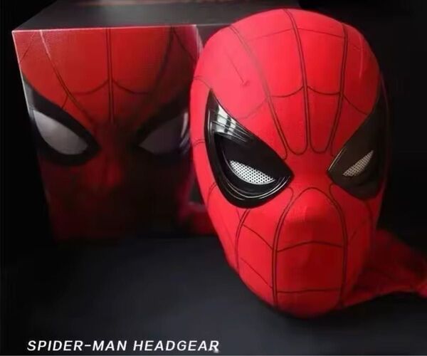 未使用 マーベル スパイダーマンマスク 目開き閉じ稼働