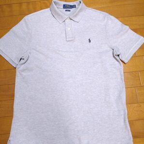 ラルフローレン RALPH LAUREN 半袖ポロシャツ ライトグレー M