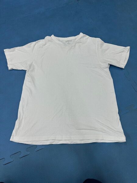 GUコットンクルーネックTシャツ=XLサイズ白