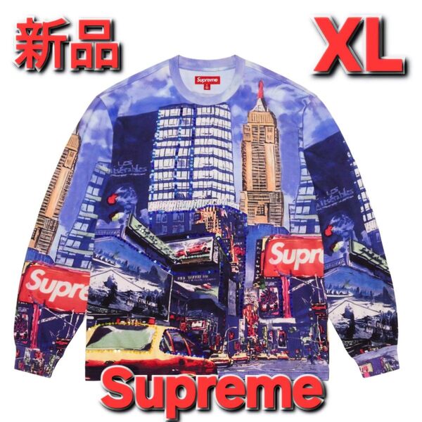 【新品 XL】Supreme Skyline Sequin L/S Top シュプリーム Tシャツ