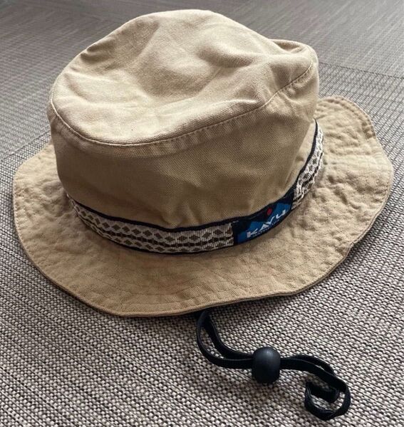 ★USA製 KAVU Strap Bucket Hat 帽子 ベージュ ストラップ バケットハット