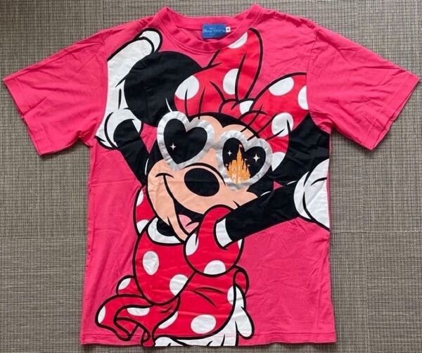 ディズニーリゾートミニーマウス Tシャツ ピンク サングラス