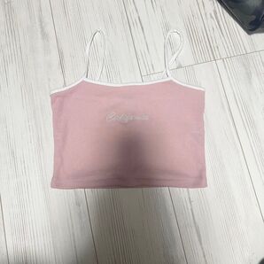 ピンクベージュショート丈キャミソール