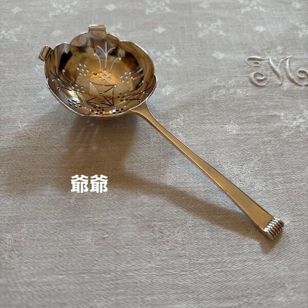 英国製/純銀 スターリングシルバー/ティーストレーナー 茶漉し 茶こし ②