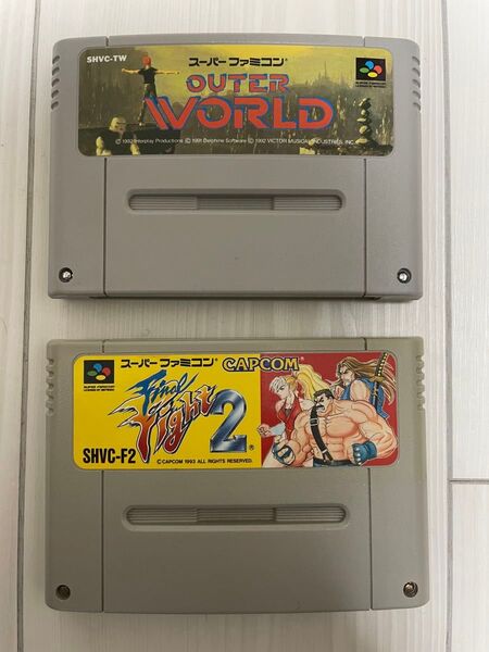 【文章必読】 SFC ソフトのみ アウターワールド&ファイナルファイト2
